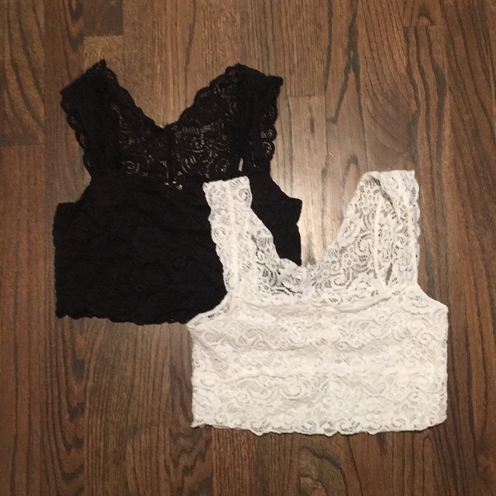 2 lace bralettes. Selling as a pair